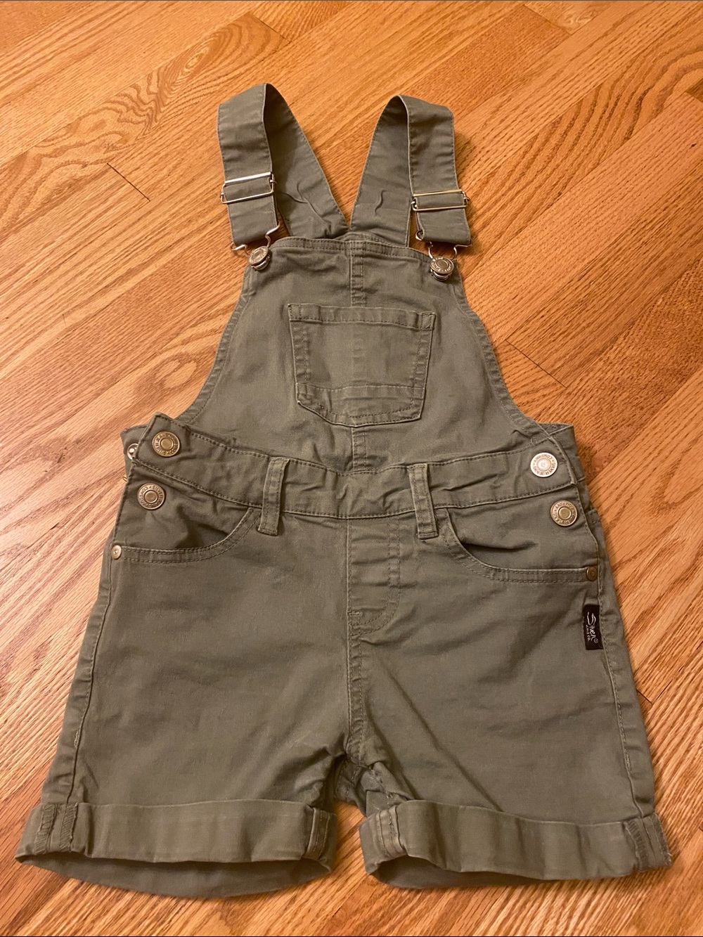 Silver Jeans Co / Olive Green Nisha S Shorts Overalls Denim / Size 122 cm / 6x